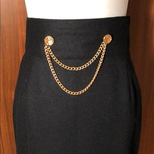 Vintage 80’s high waist gold chain skirt